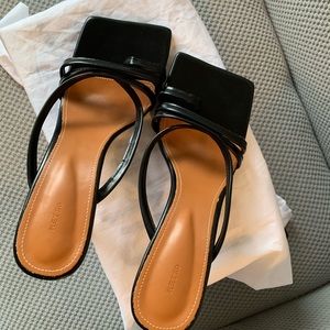 Open Square Toe Mules